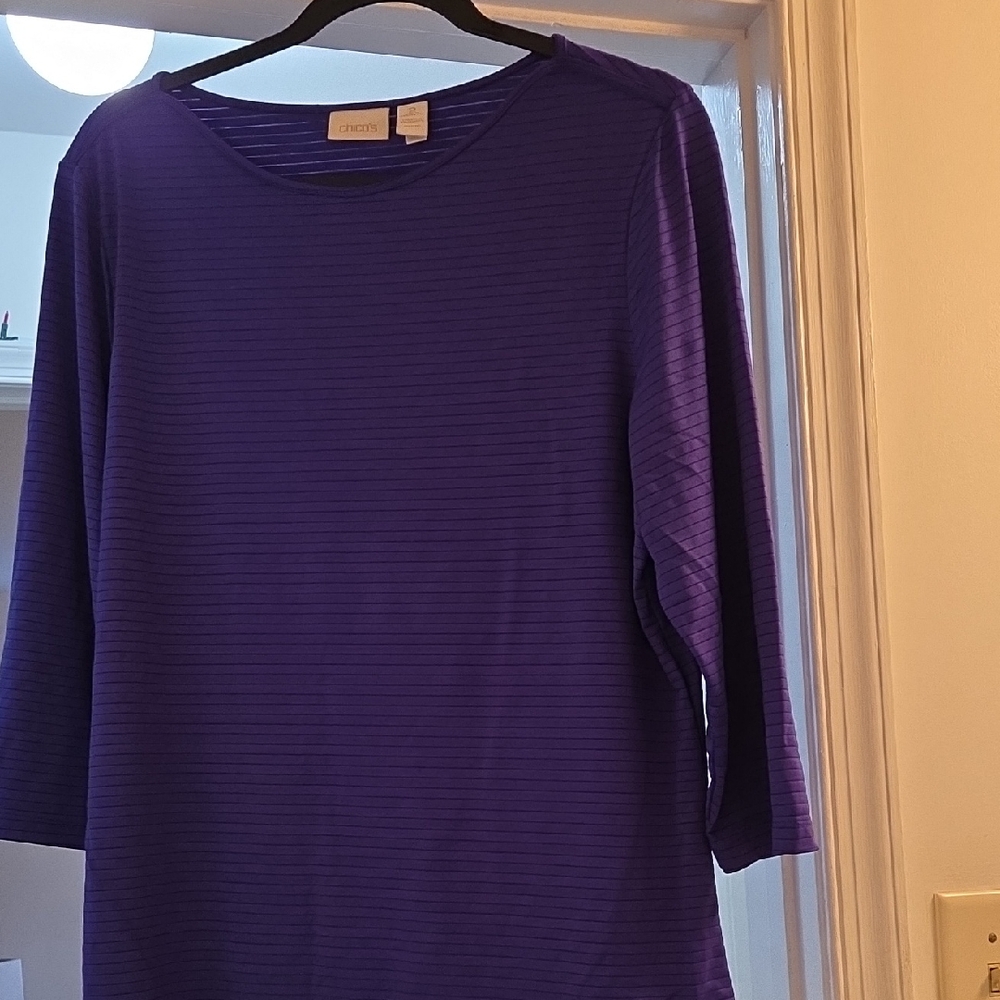 Chico's Vibrant Blue 3/4 Sleeve Top